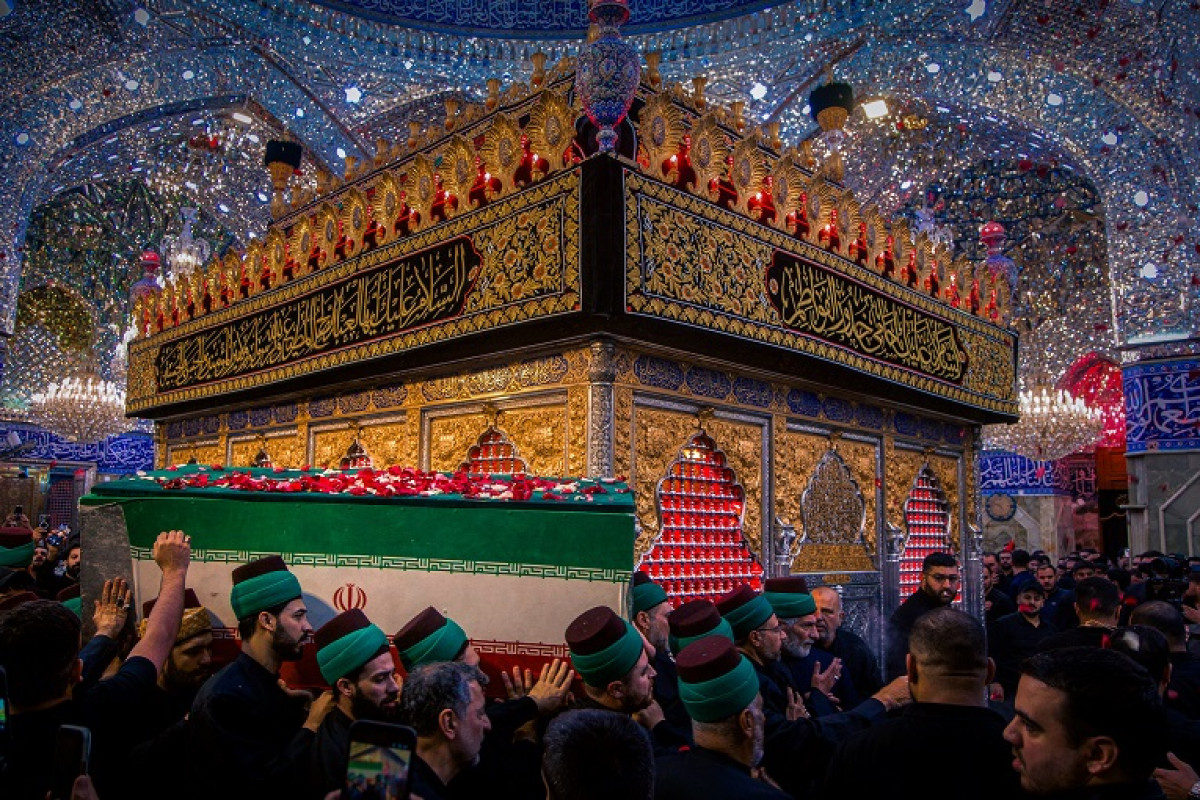 مراسم تشییع پیکر رهبر انقلاب در کربلا و نجف