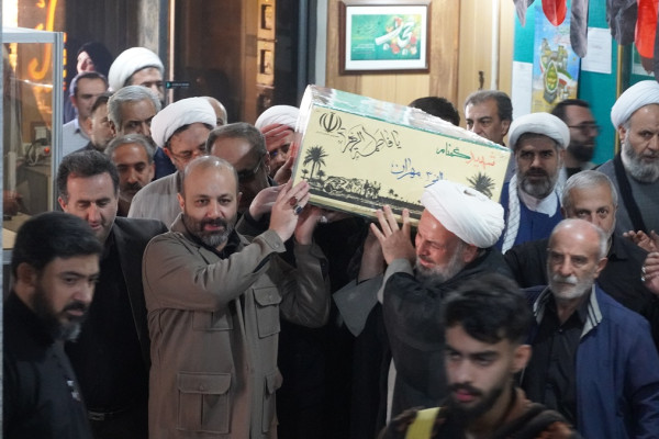 آیین استقبال از شهید خوشنام مکتب آقا روح الله