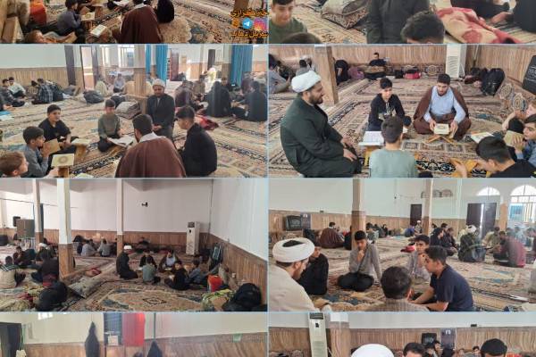 حلقه های معرفتی در بین معتکفین برادر در مسجد حضرت الزهرا (س) شهرستان سرپل ذهاب