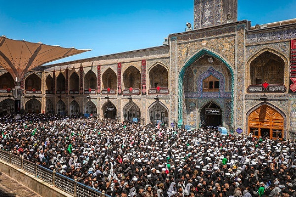 مراسم تشییع پیکر رهبر انقلاب در کربلا و نجف